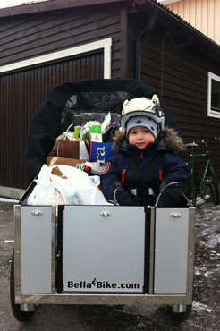 Anton fra Sverige har fået sig en fin ladcykel